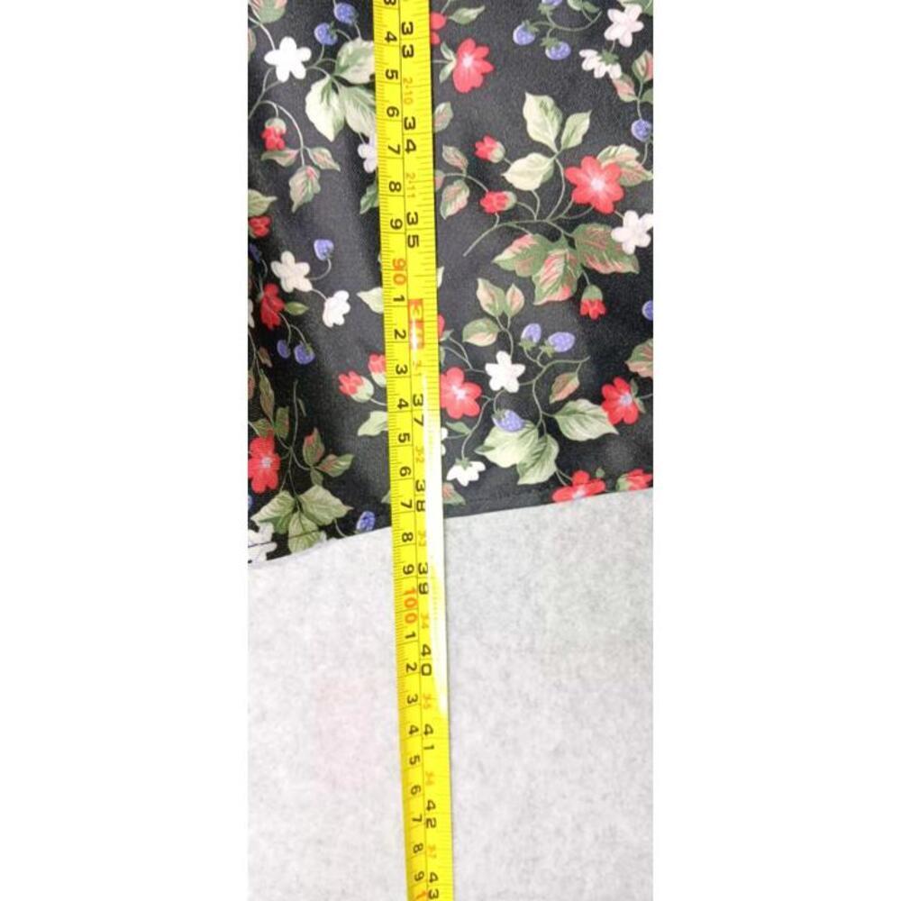 Homemade Grandmacore 3/4 Sleeve Midi Dress Womens Size Small Black Flowers... - Picture 8 of 10